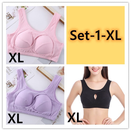 Plus Size  Cotton Quake-Proof Bra