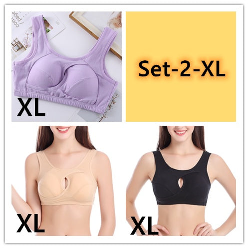 Plus Size  Cotton Quake-Proof Bra