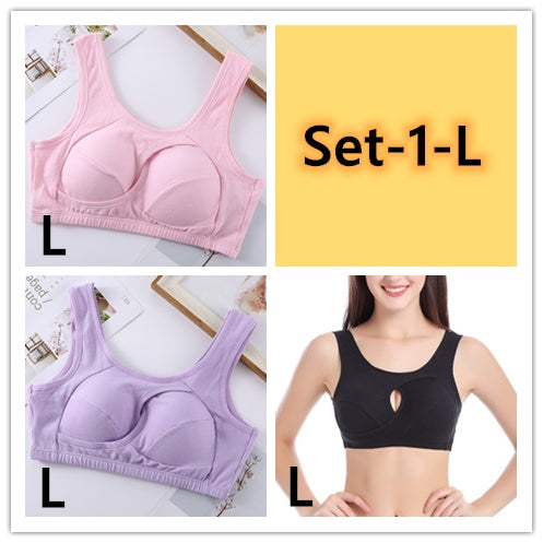 Plus Size  Cotton Quake-Proof Bra