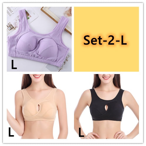 Plus Size  Cotton Quake-Proof Bra