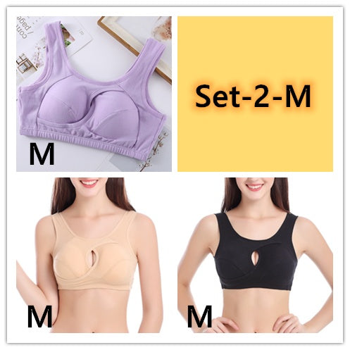 Plus Size  Cotton Quake-Proof Bra