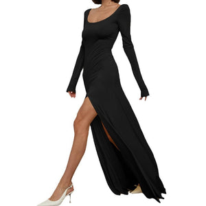 Women Knitted Split Dress
