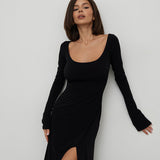 Women Knitted Split Dress