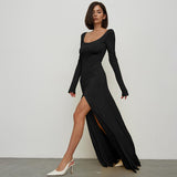 Women Knitted Split Dress
