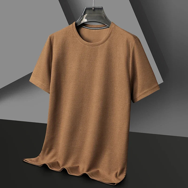 New Summer Waffle round Neck