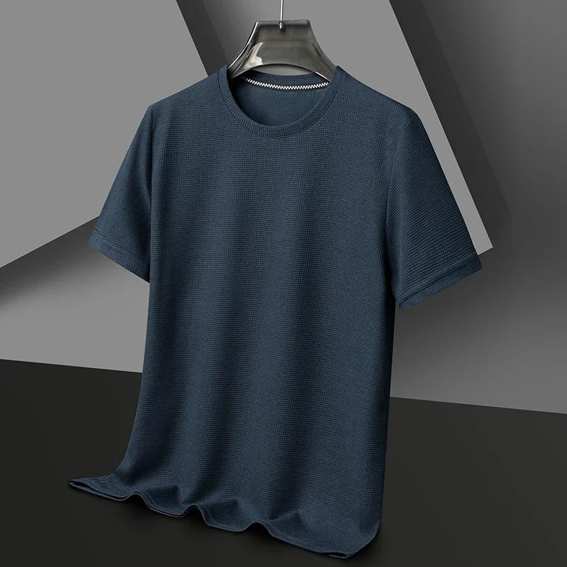 New Summer Waffle round Neck