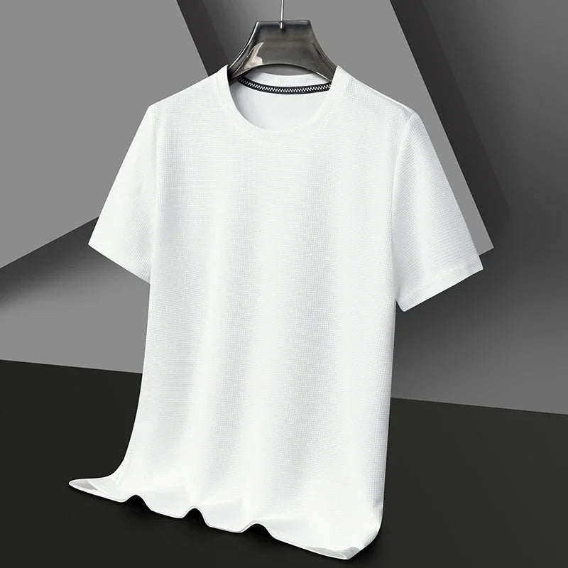 New Summer Waffle round Neck