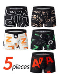 Men's Black Gold Printed Boxer Underwear