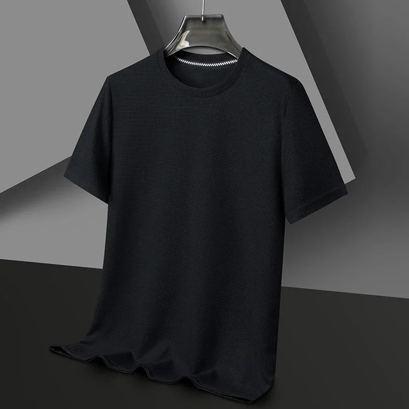 New Summer Waffle round Neck