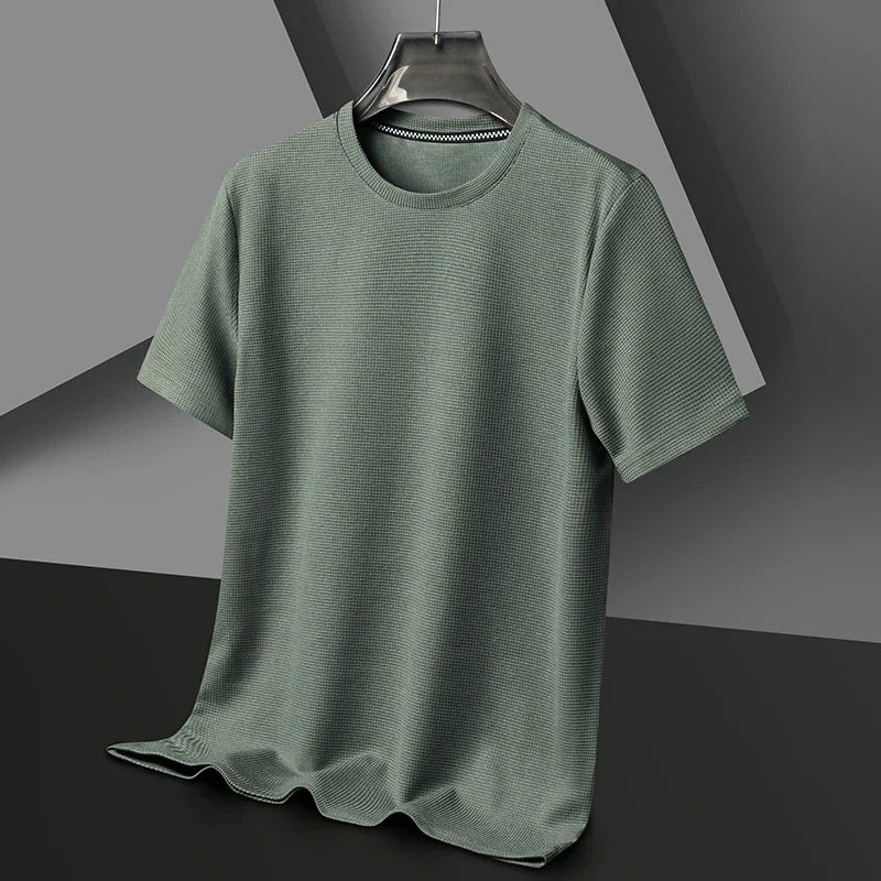 New Summer Waffle round Neck