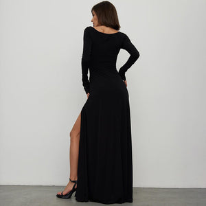 Women Knitted Split Dress