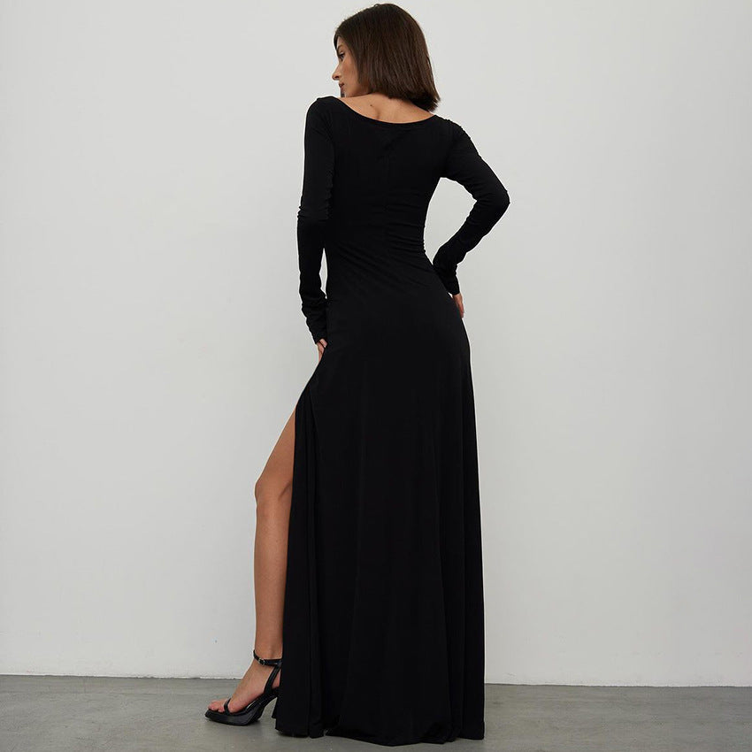 Women Knitted Split Dress
