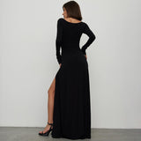 Women Knitted Split Dress