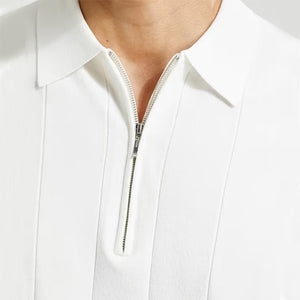 Short-sleeved Zipper T-shirt
